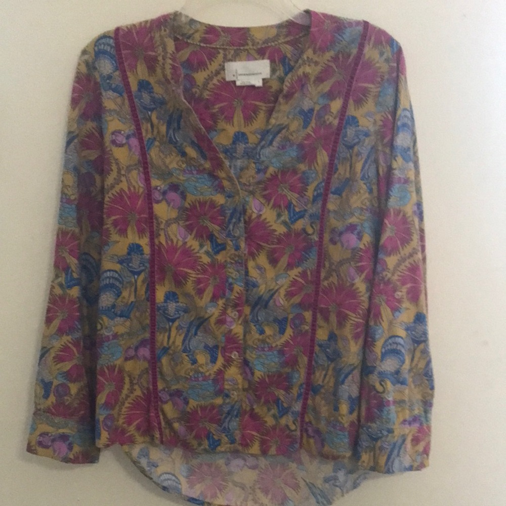 Anthropologie Floral Multicolor Women's Top
